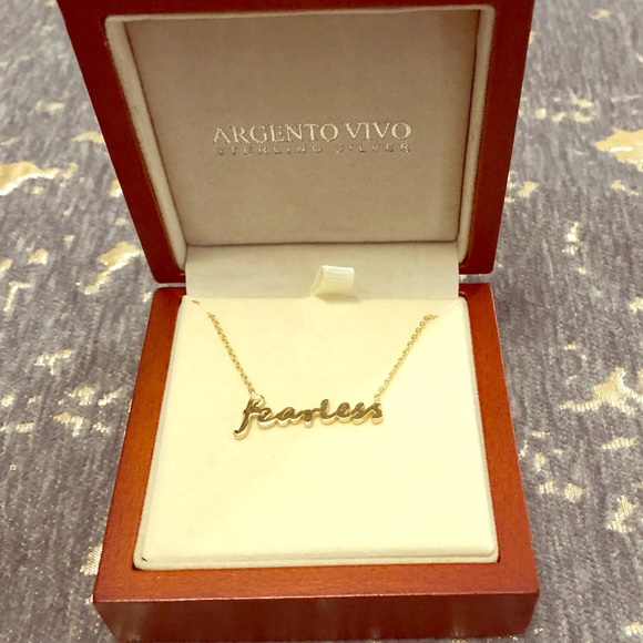 Argento Vivo Jewelry - NIB Argento Vivo Gold Plated Fearless Necklace